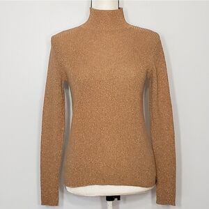 CK JEANS metallic turtleneck fitted shape sweater